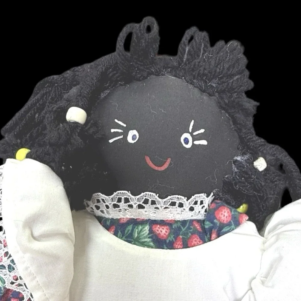 Folk Art African American Primitive Rag Dolls Lot of 2